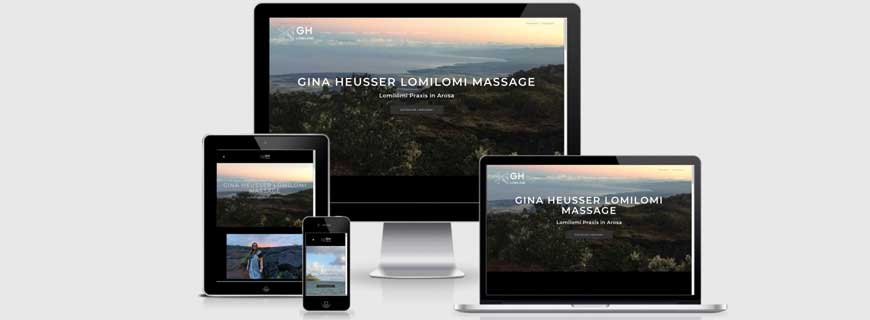 Launch der Website für Gina Heusser